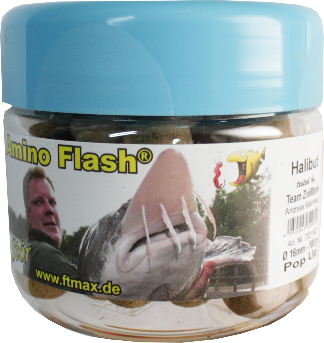 Amino Flash Pop up Halibut 16mm 100g