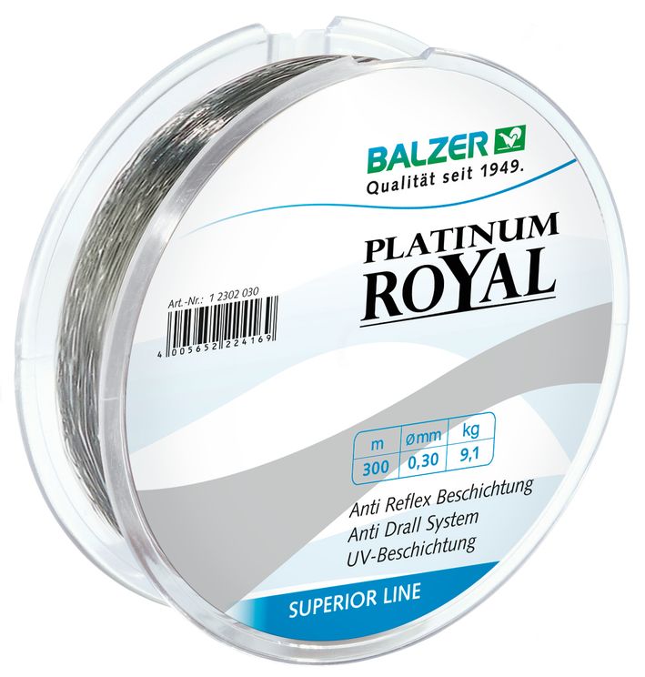 BALZER Platinum Royal 0,20mm 300m, monofile Angelschnur, mono line