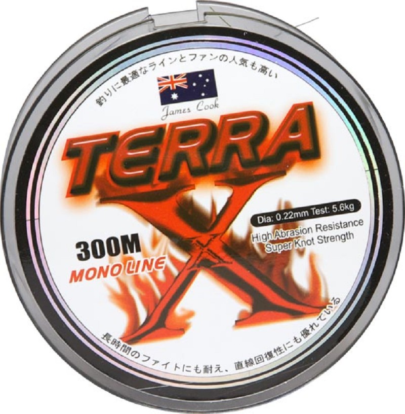 James Cook Terra mono 0,28mm 8,5kg grey 300m, monofile Angelschnur, mono line