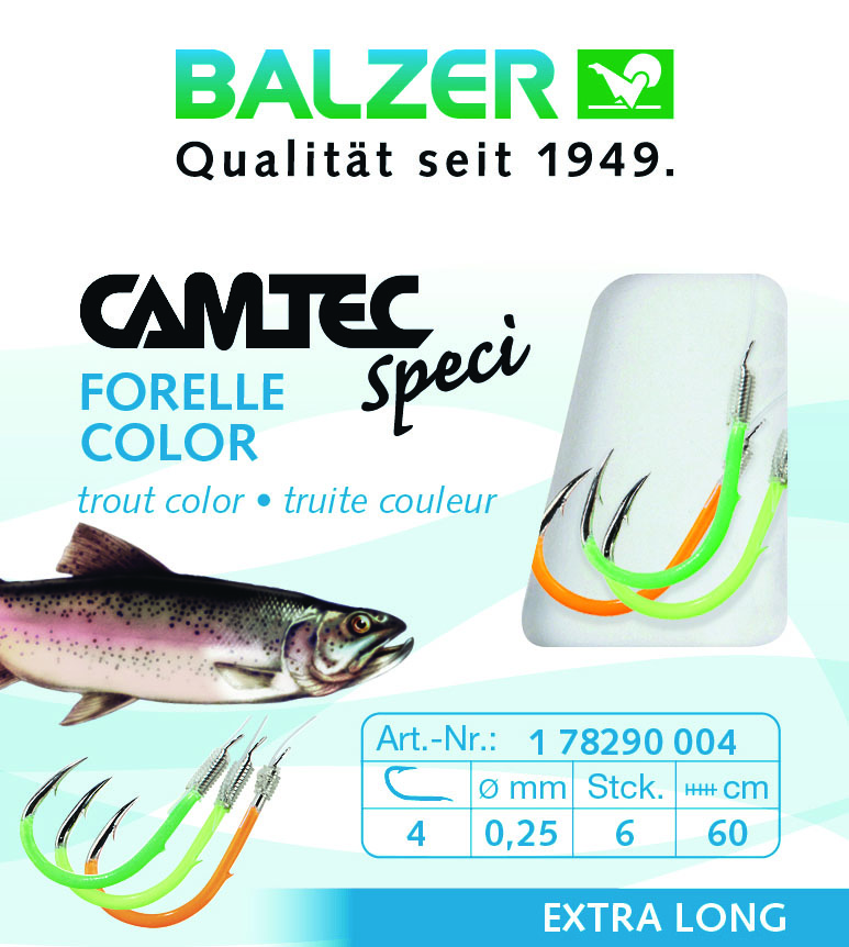 BALZER Camtec Forelle farbig 60cm UV 4 Größe 4 6st