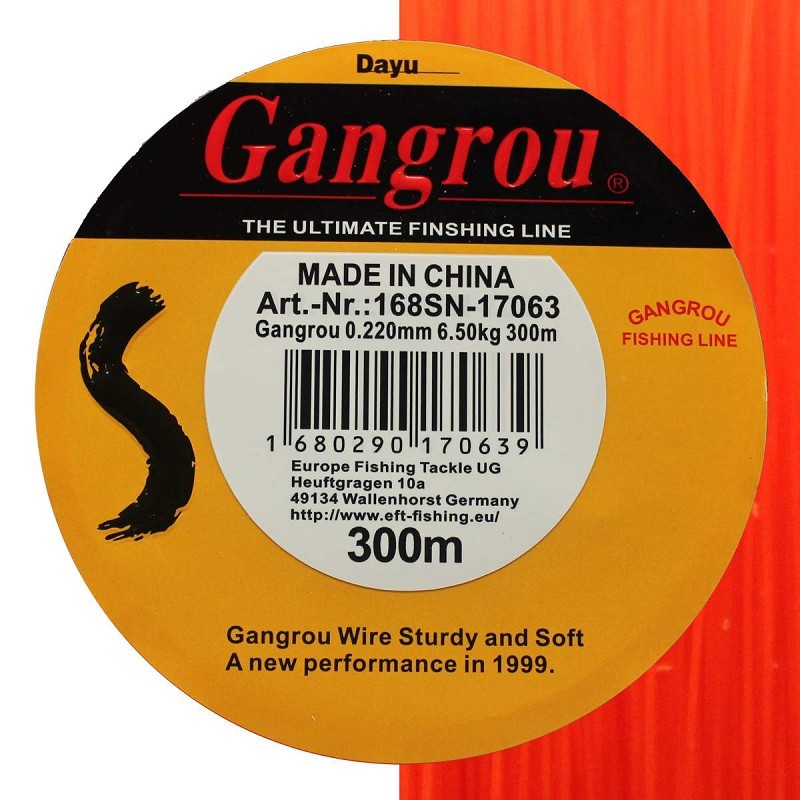 EFT Gangrou 0,186mm 4,75kg 3000m monofile Nylon Angelschnur 