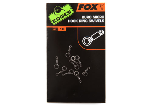 FOX Edges Kuro micro hook ring swivels x 10