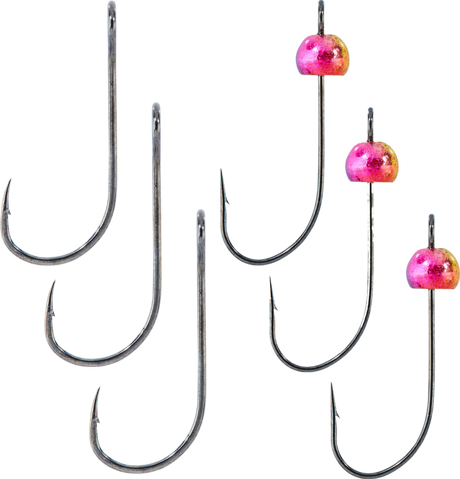 BALZER Trout Collector Larven Haken Set #10 mit 0,21g Regenbogen Tungsten Perle